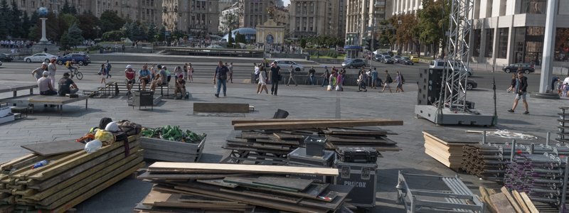 День Независимости 2019 в Киеве: как на Майдане готовятся к празднику