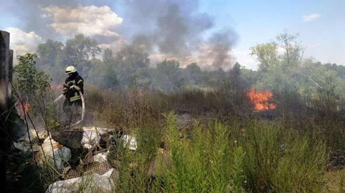 В Оболонском районе Киева задержали поджигателя мусора и травы
