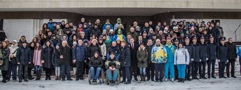 В центре Киева спортсмены и кадеты отметили открытие Олимпиады-2018