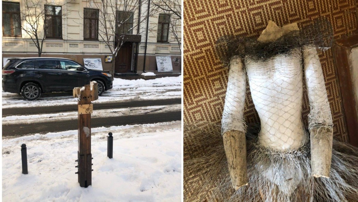 В Киеве вандалы сломали легендарную деревянную скульптуру Балерины от создателя Пейзажной аллеи