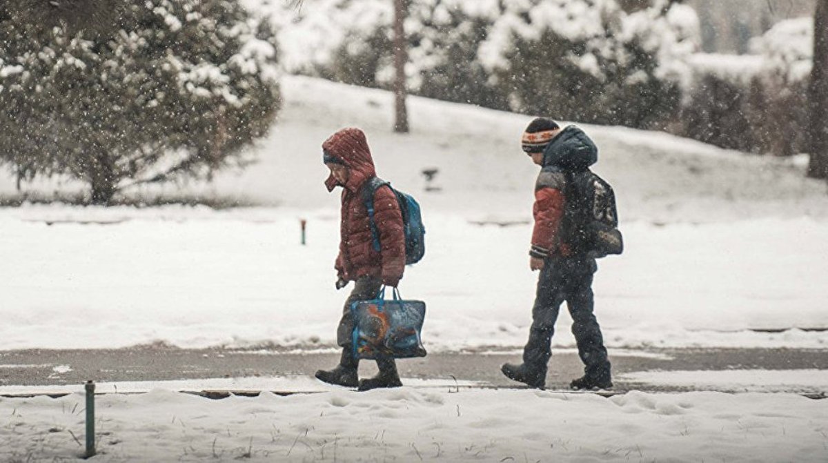 Из-за сильного снегопада в Киеве советуют не отправлять детей в школы и сады