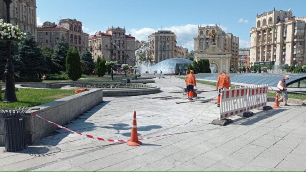 В Киеве на Майдане отключили фонтаны: причина