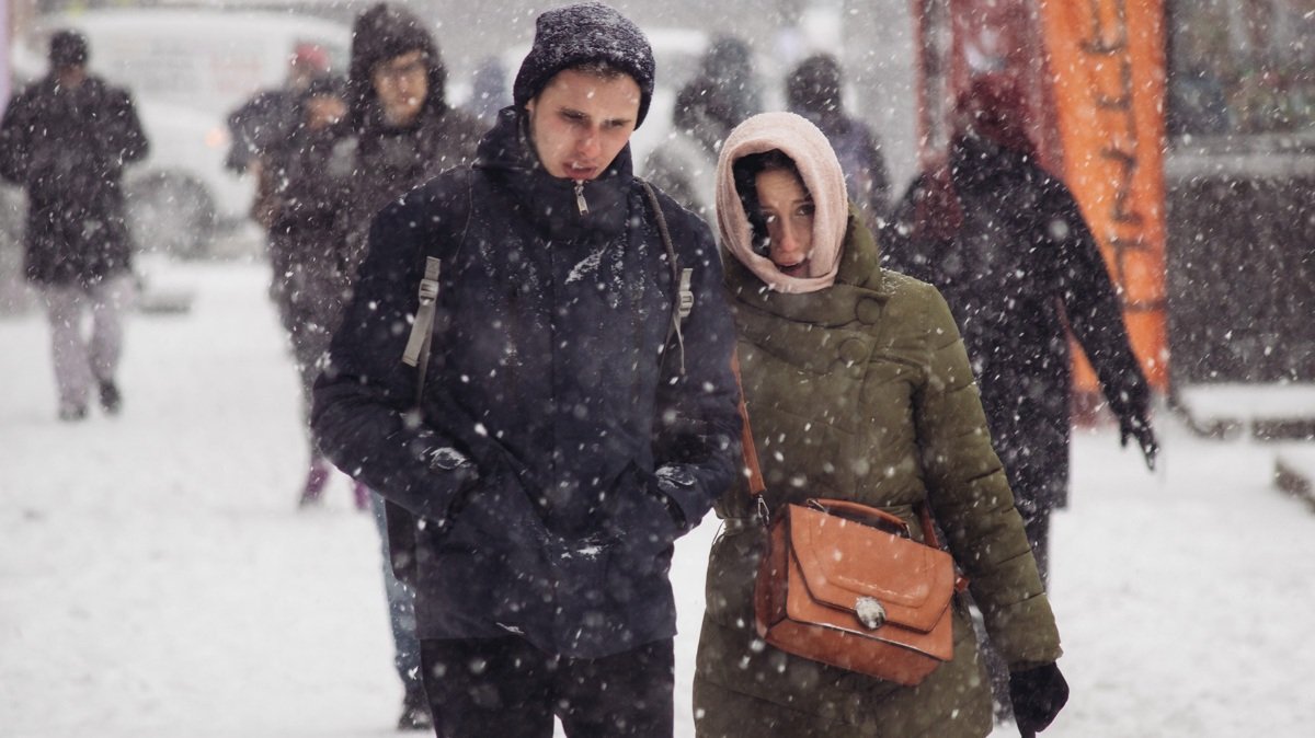 В Украину пришел циклон Benedikt: в Киев будет сильный ветер и снег с дождём