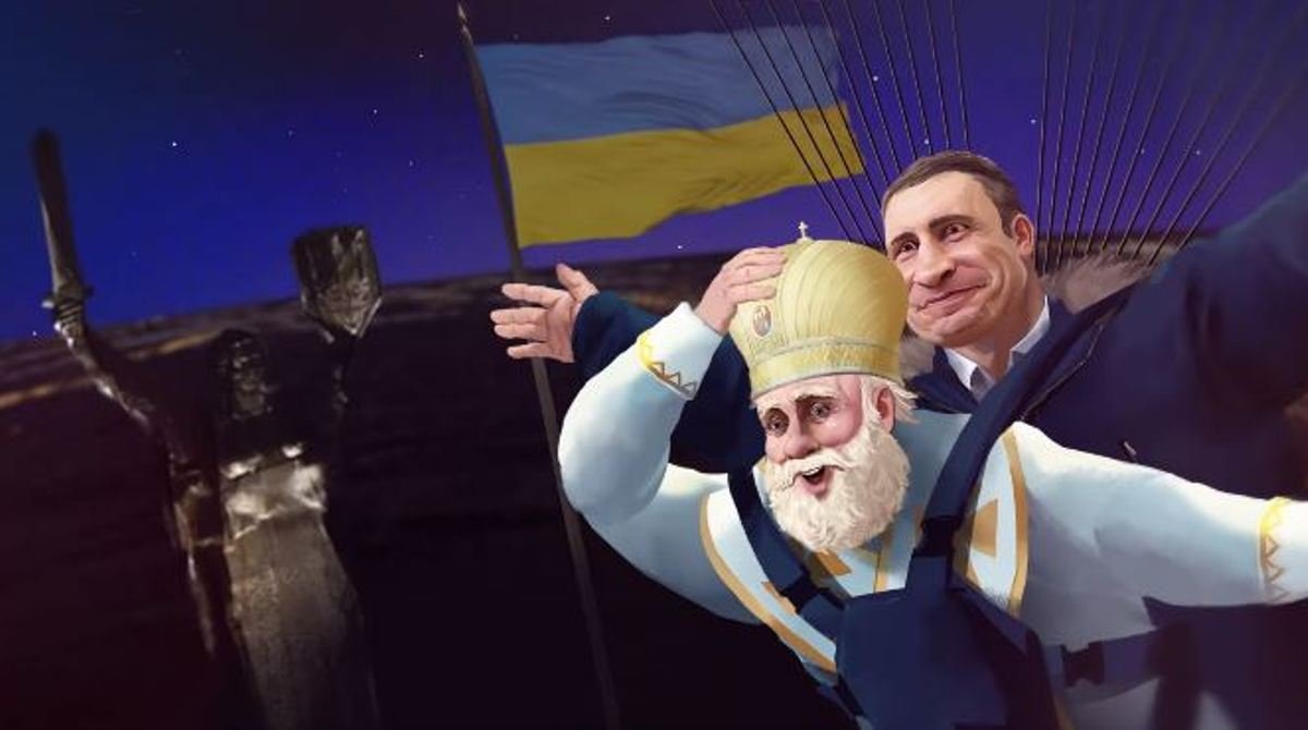 Кличко на парашюте показал Святому Николаю Киев: мэр выпустил новогоднюю видео-открытку