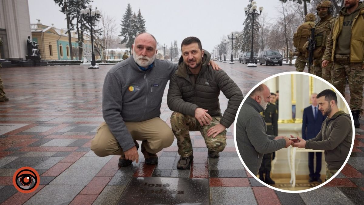 У Києві на Алеї сміливості встановили нову табличку, присвячена благодійнику Хосе Андресу
