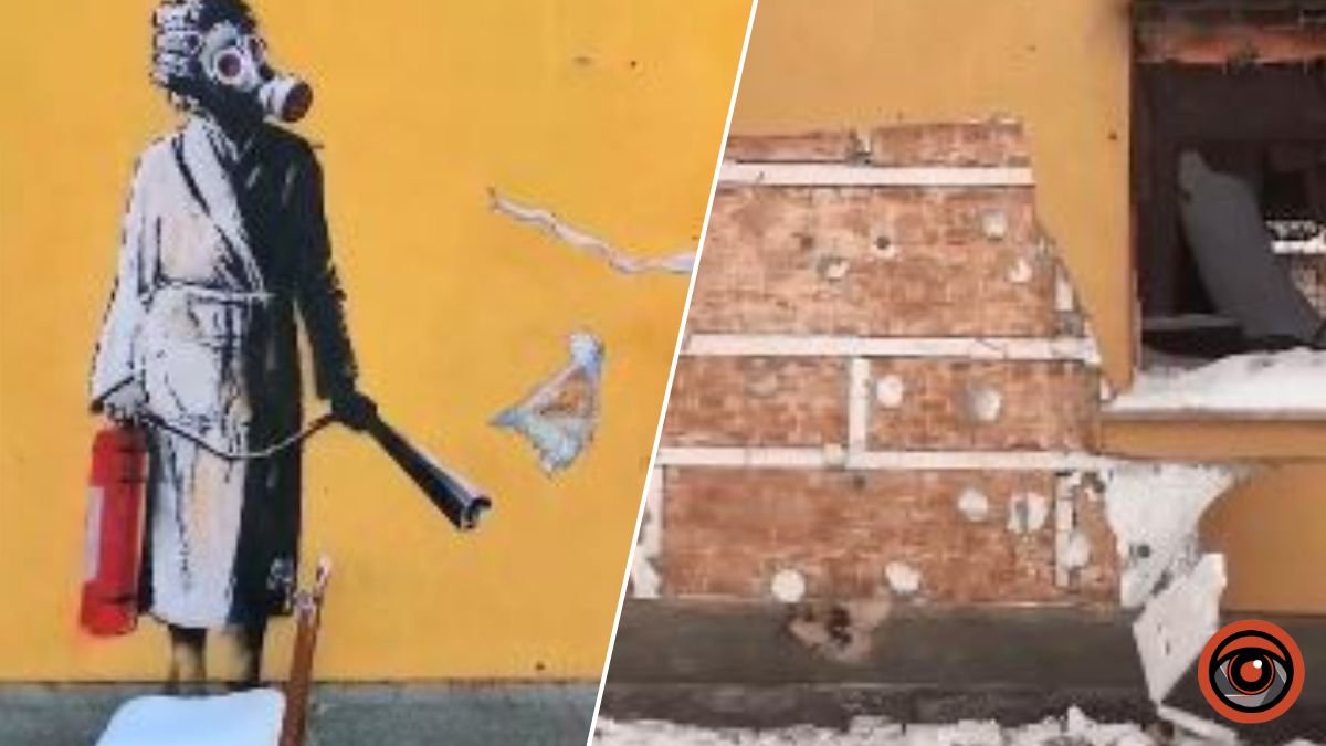 На Київщині зрізали зі стіни малюнок всесвітньовідомого художника Бенксі