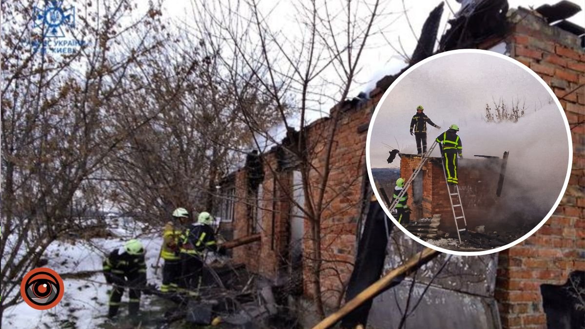 У Голосіївському районі Києва в палаючій будівлі знайшли тіло людини