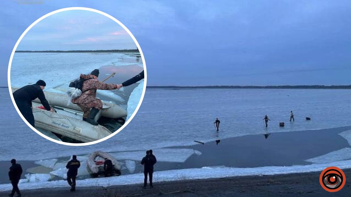 На Київському водосховищі 11 рибалок дрейфували на крижині