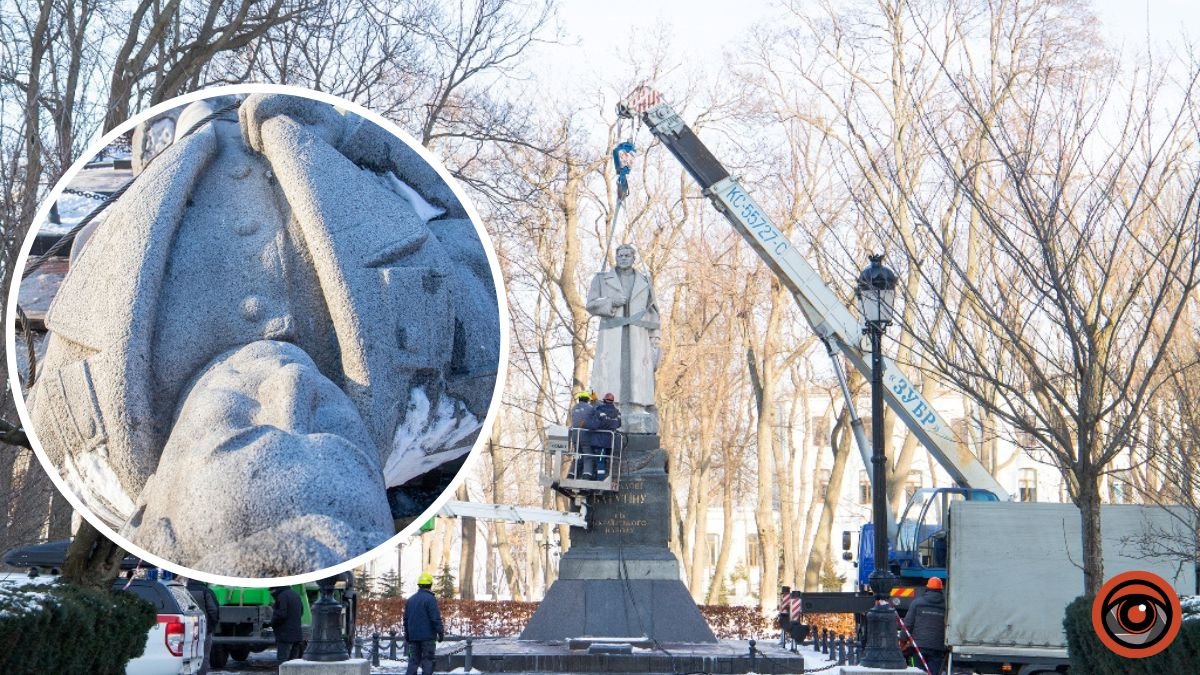 У Києві в Маріїнському парку демонтували пам’ятник радянському генералу Ватутіну
