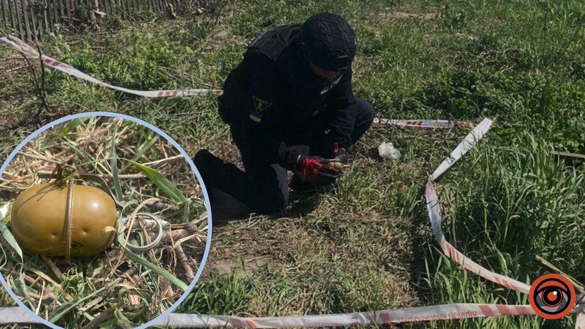 На Київщині чоловік косив газони та натрапив на гранату