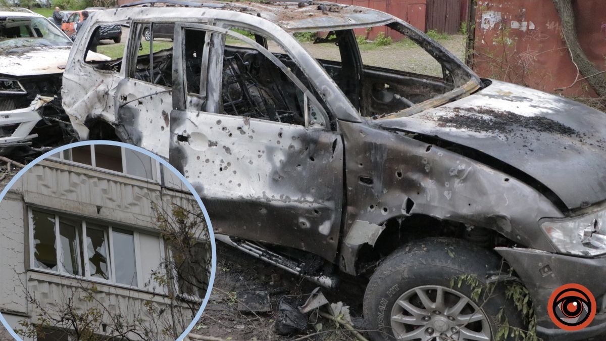 Вибиті вікна багатоповерхівок та пошкоджені автівки: наслідки атаки дронів у Шевченківському районі Києва
