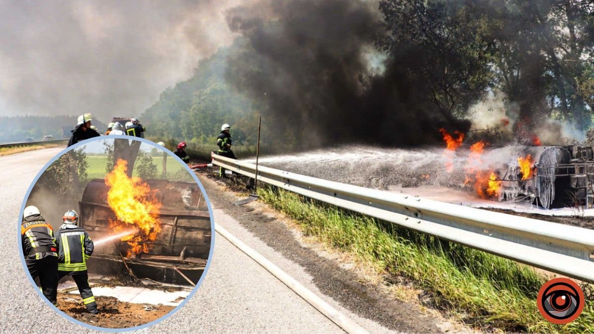 На Київщині вибухнув бензовоз: водій вантажівки загинув у пожежі