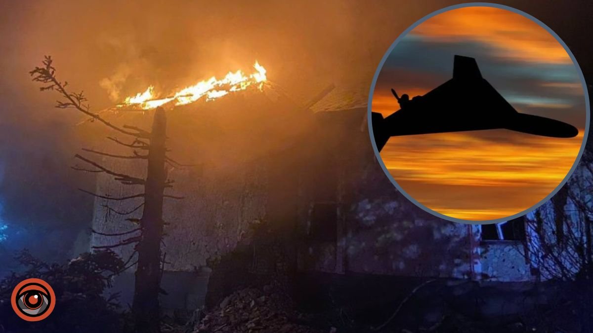 Внаслідок нічної атаки дронами на Київщину спалахнула пожежа у  приватному будинку