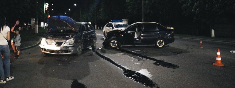 В Борисполе столкнулись три автомобиля: есть пострадавший