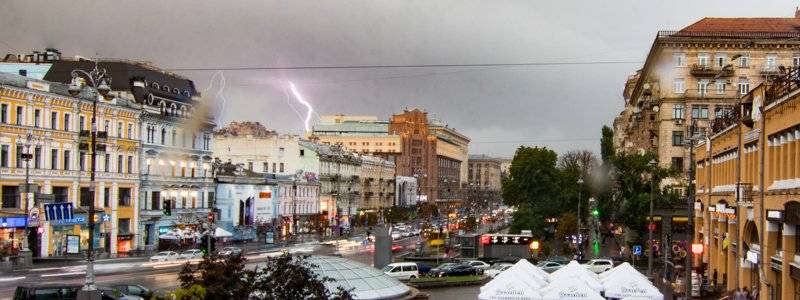 На Киев надвигается град с подтоплениями
