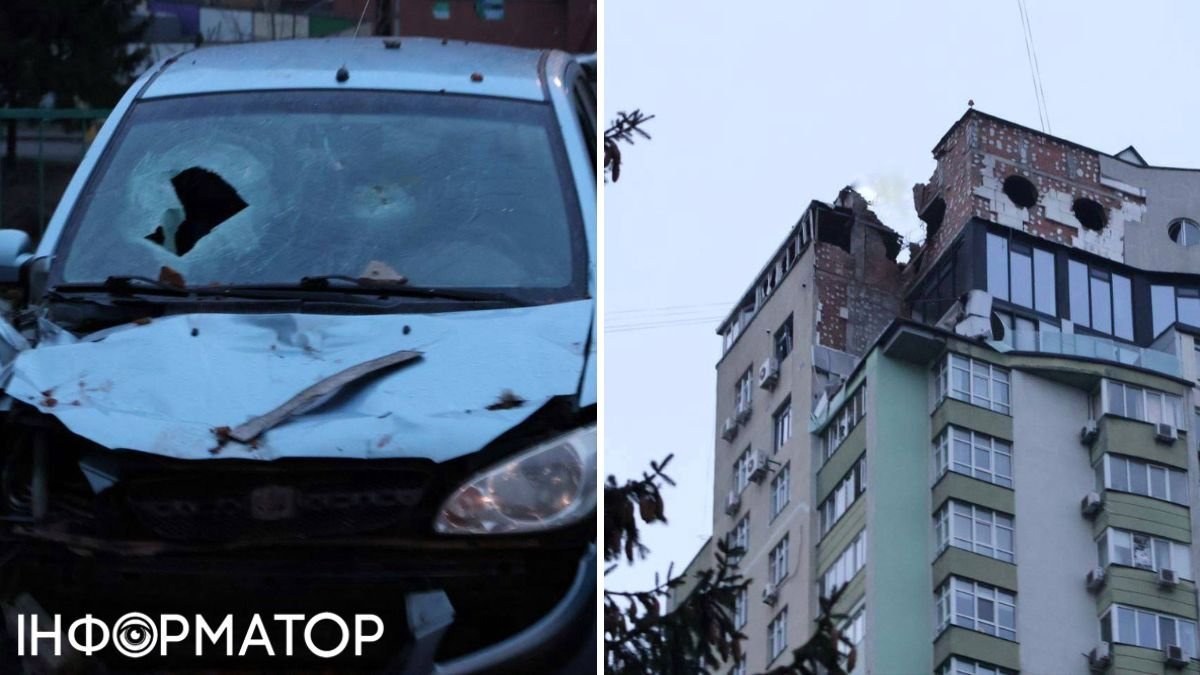 зруйнований будинок у Києві після прильоту