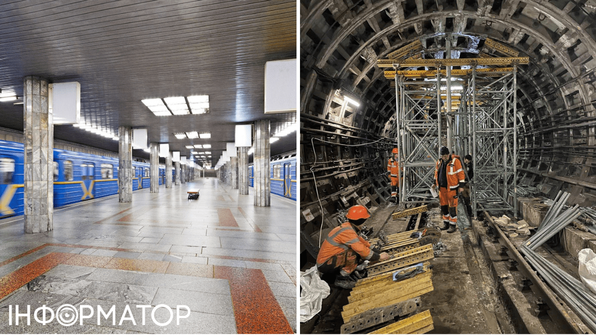 Ремонт тунелю між станціями Почайна і Тараса Шевченка