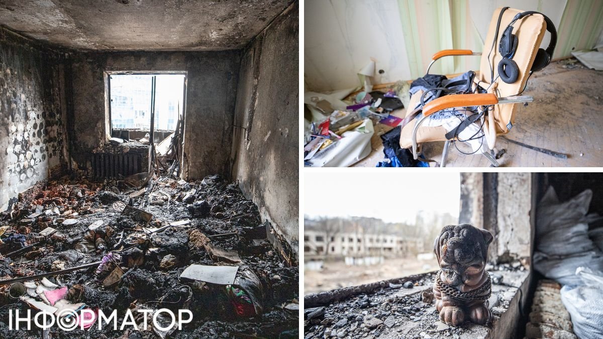 Дом в Соломенском районе, в который попал обломок российской ракеты, восстановят к лету