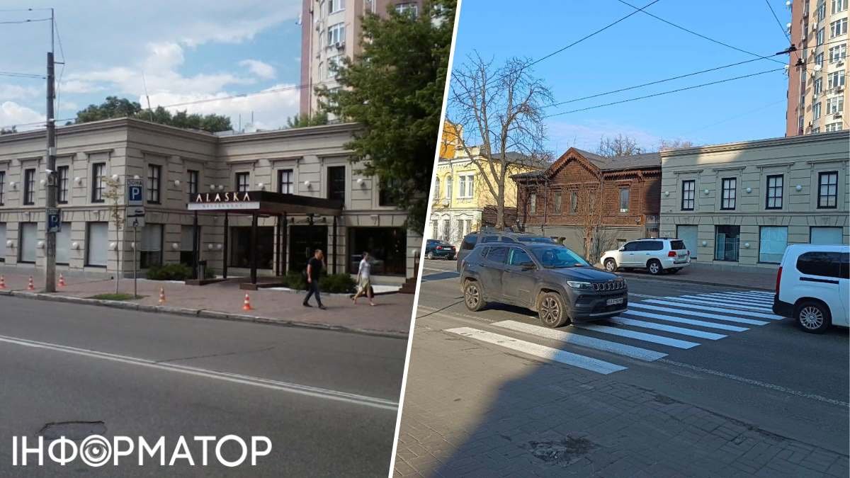 Когда просят серьезные ребята, берешь и делаешь: патрульные совершили переход через улицу к дорогому ресторану в Киеве