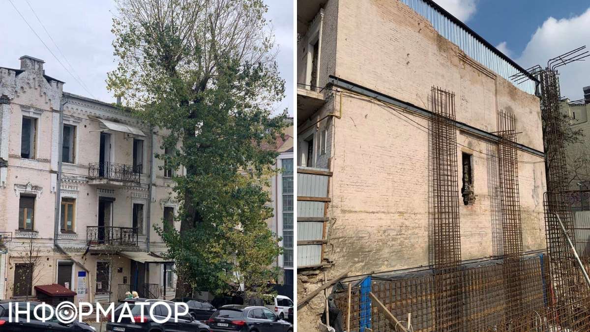 У Дома с насекомыми в Киеве возобновили строительные работы, впрочем, застройщик все же накрыл сооружение крышей