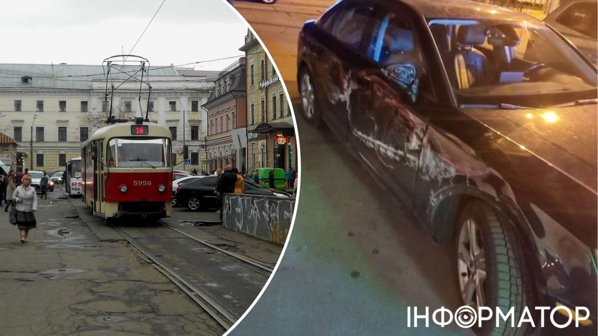 Ситуація виглядає, як підстава: водійка трамваю, що пошкодив Audi у Києві, розказала про обставини ДТП