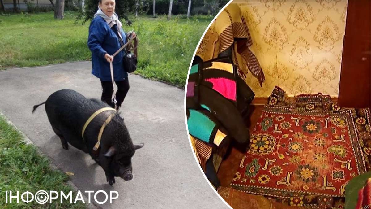 Семья держит свинью в обычной киевской квартире