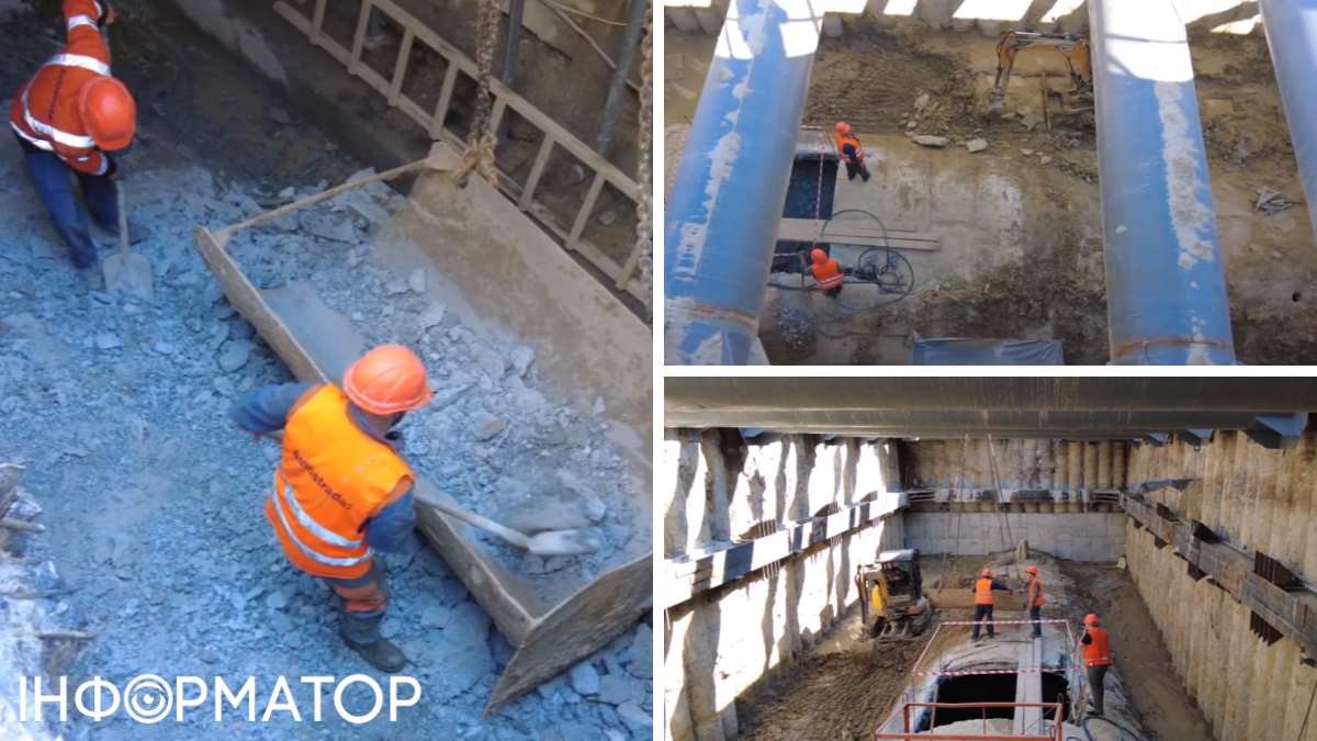 Ремонт тоннеля на Демеевке: рабочие будут усиливать стены, набрызгивая на них бетон под давлением