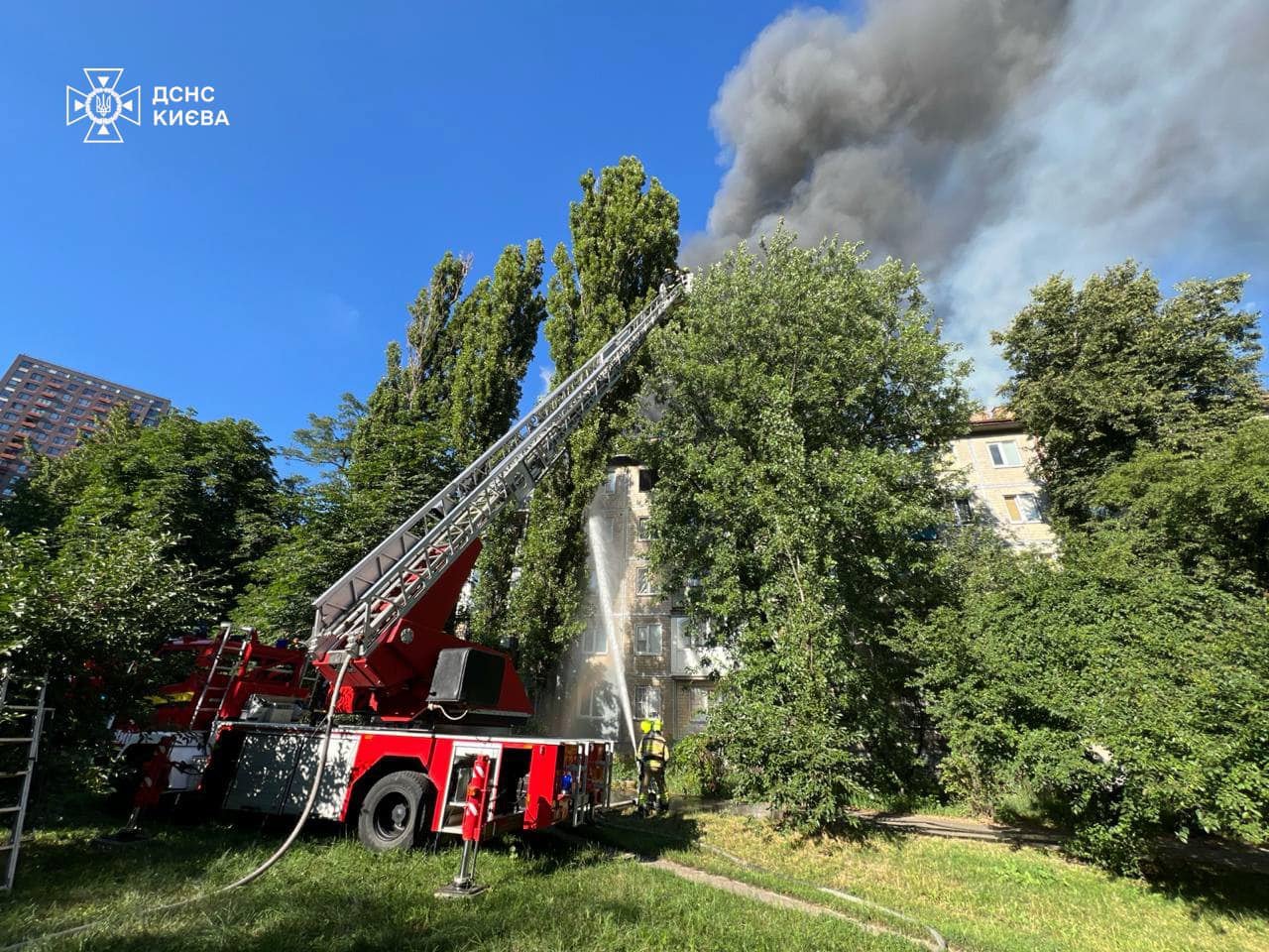 Ліквідація пожежи в Києві