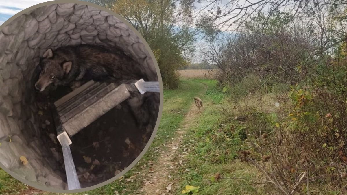 На Коломийщині агресивна тварина впала в криницю, швидше за все це вовк