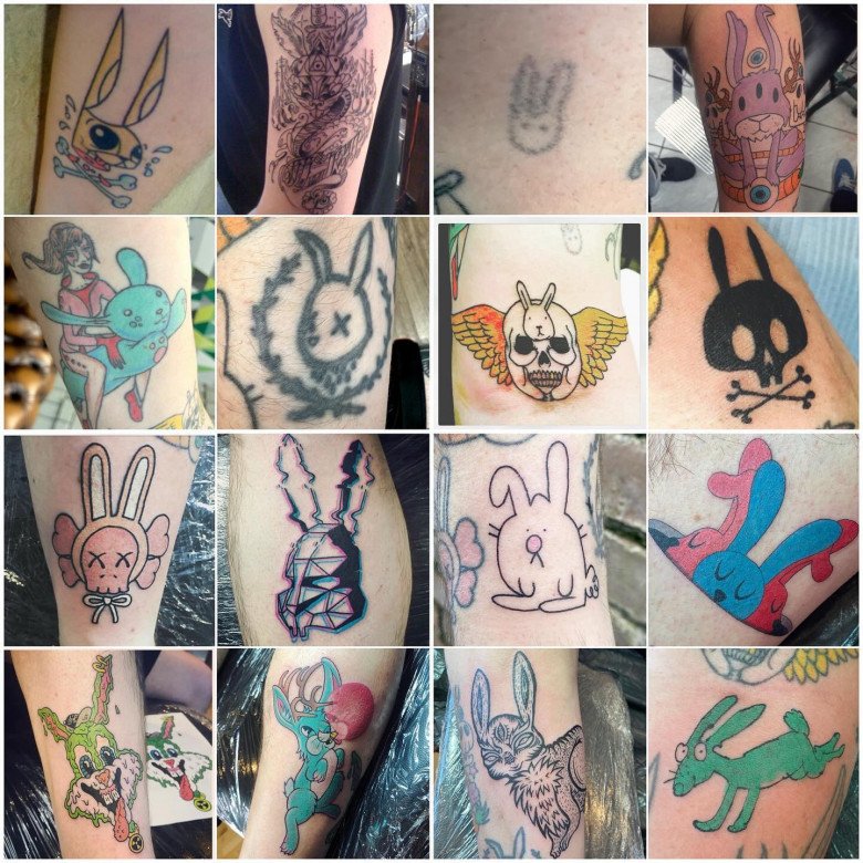 Фото по запросу Простая татуировка кролика