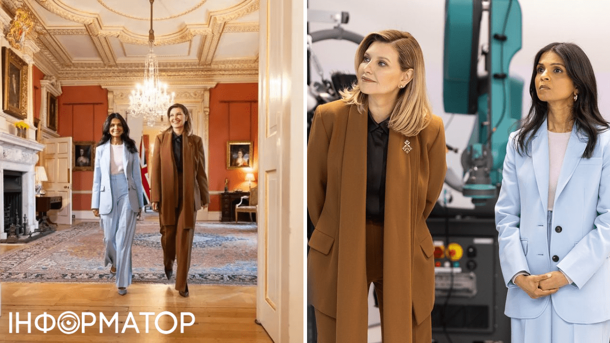 С оттенком жухлой травы: Зеленская соперничает в моде с женой британского премьера — фото