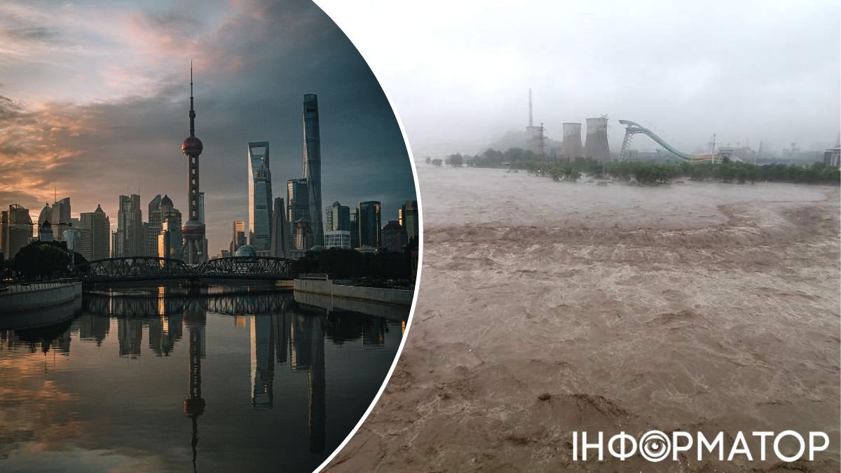 Китай, потоп, вода, спутниковые снимки