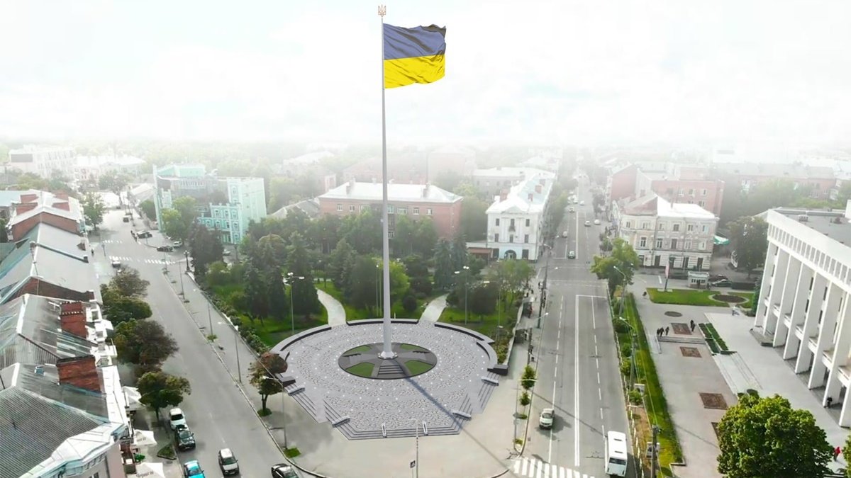 В Полтаве установят самый большой государственный флаг