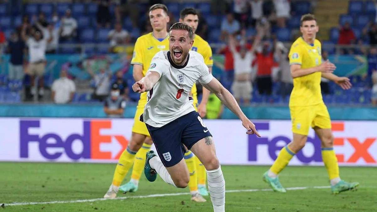 Сборная Украины в четвертьфинальном матче Евро-2020 уступила Англии