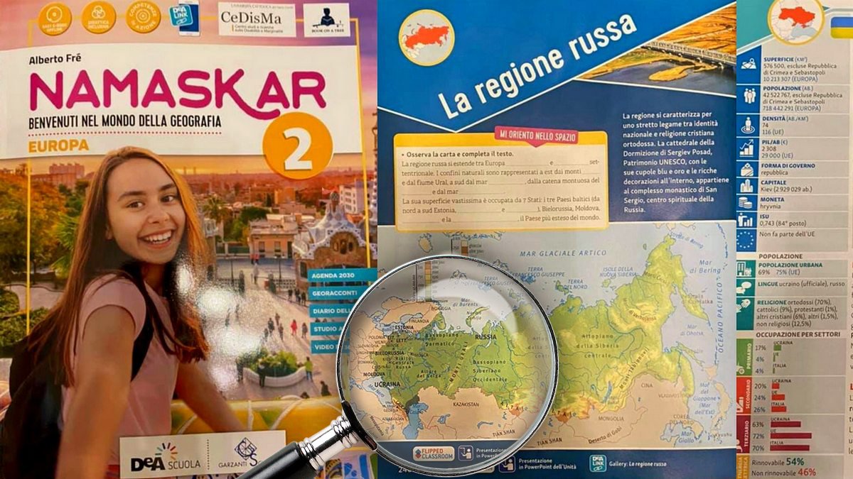 В итальянском учебнике по географии Украину сделали одним из регионов России