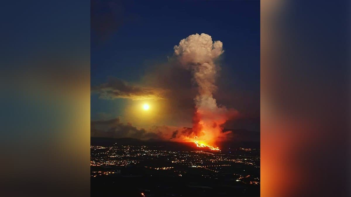Извержение вулкана Кумбре-Вьеха на Канарах: над островами ограничили полёты самолётов