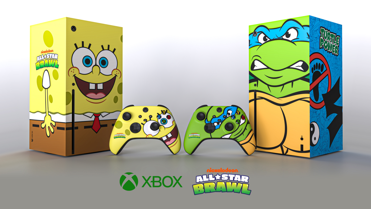 Microsoft устроила розыгрыш консолей Xbox Series X, стилизованных под «Черепашек-ниндзя» и «Губку Боба»