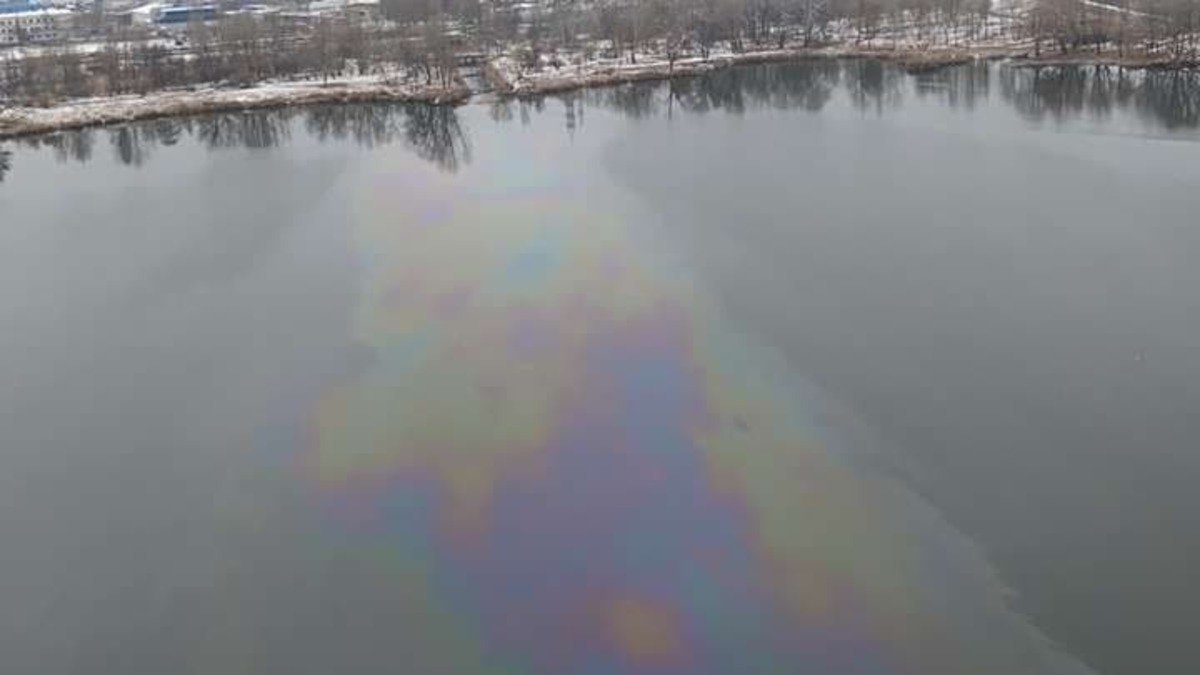 В Киеве в озеро вылилась нефть: дело на контроле у прокуратуры