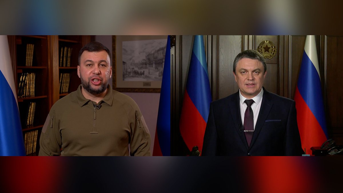 Видеообращения глав «ЛНР» и «ДНР» об эвакуации записали за 2 дня до начала обстрелов