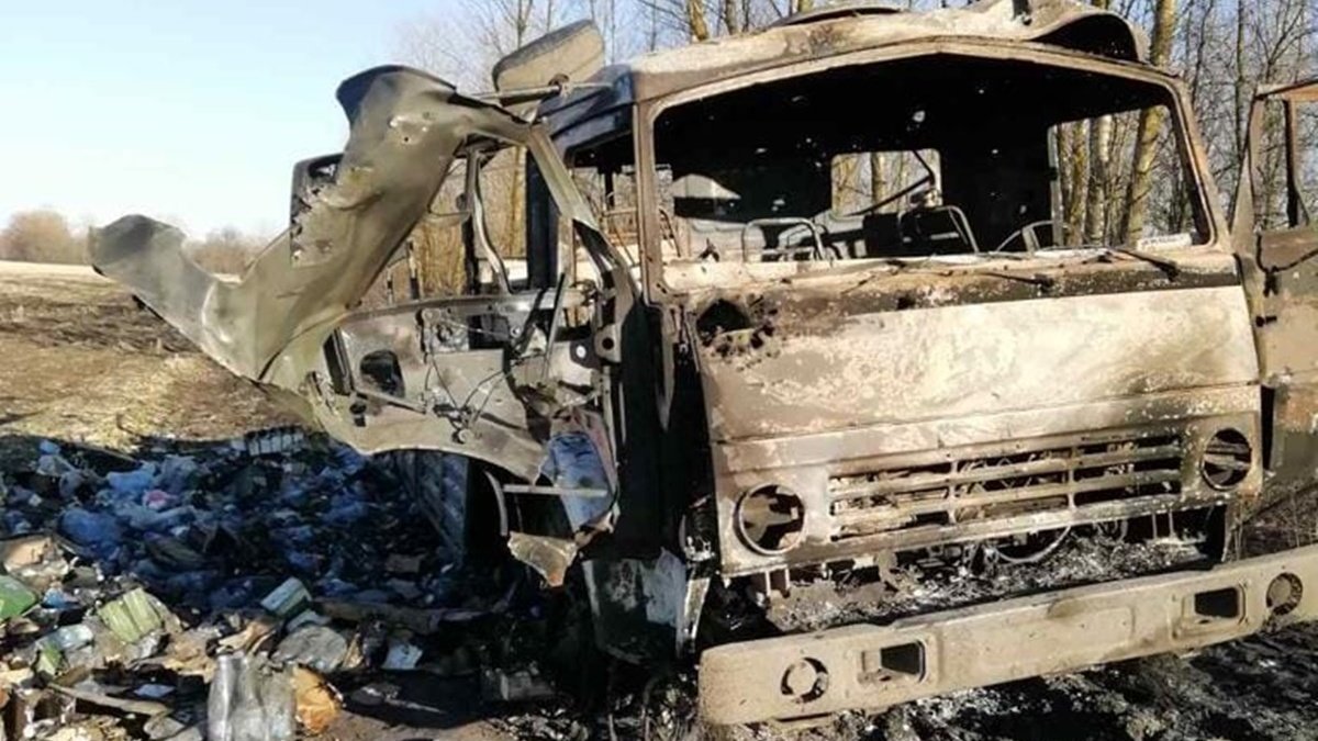 У Чернігівській області ЗСУ розгромили "КамАЗи" окупантів