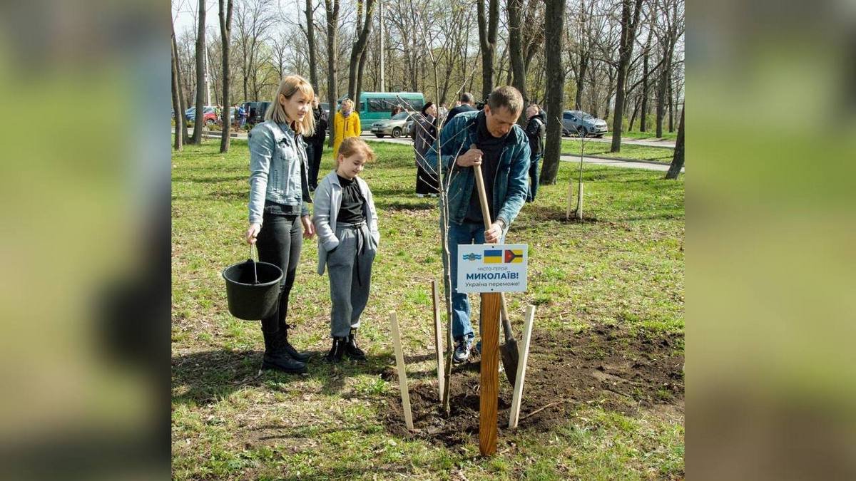 В Кропивницком высадили деревья в честь 10 городов-героев