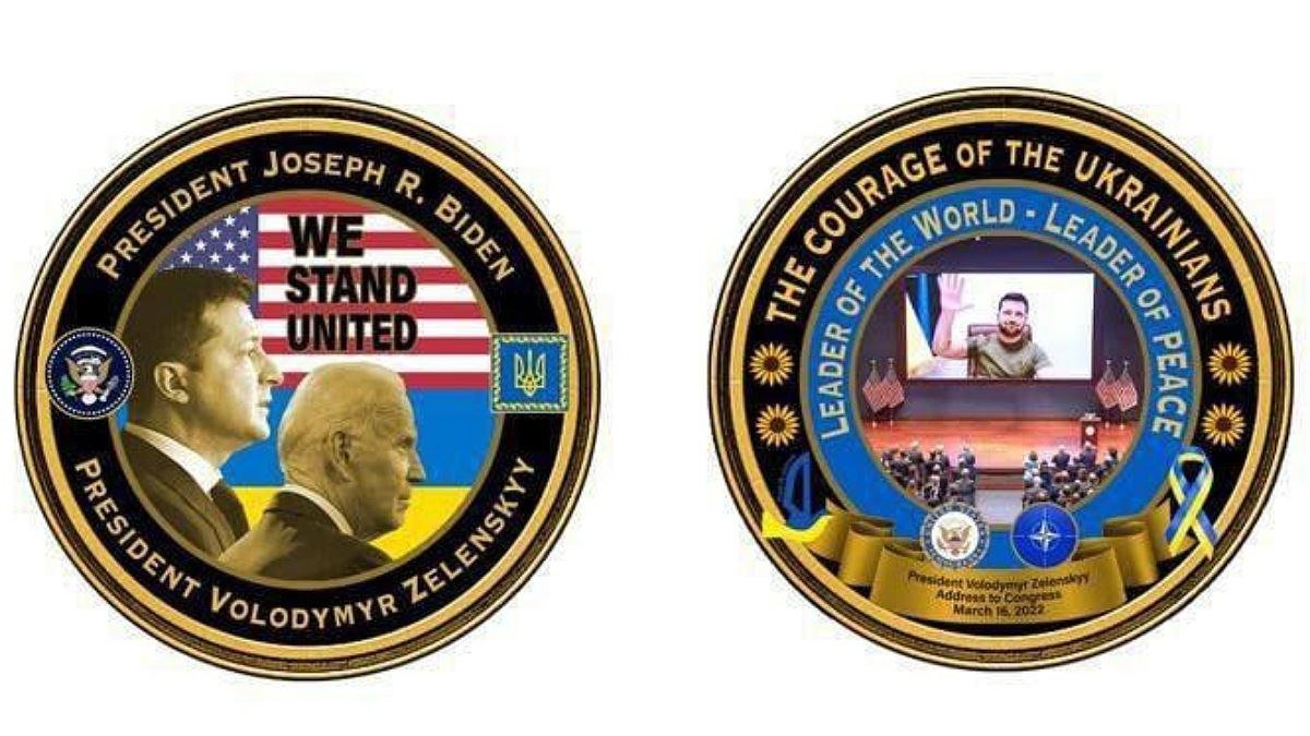 Білий дім присвятив пам'ятну монету Володимирові Зеленському