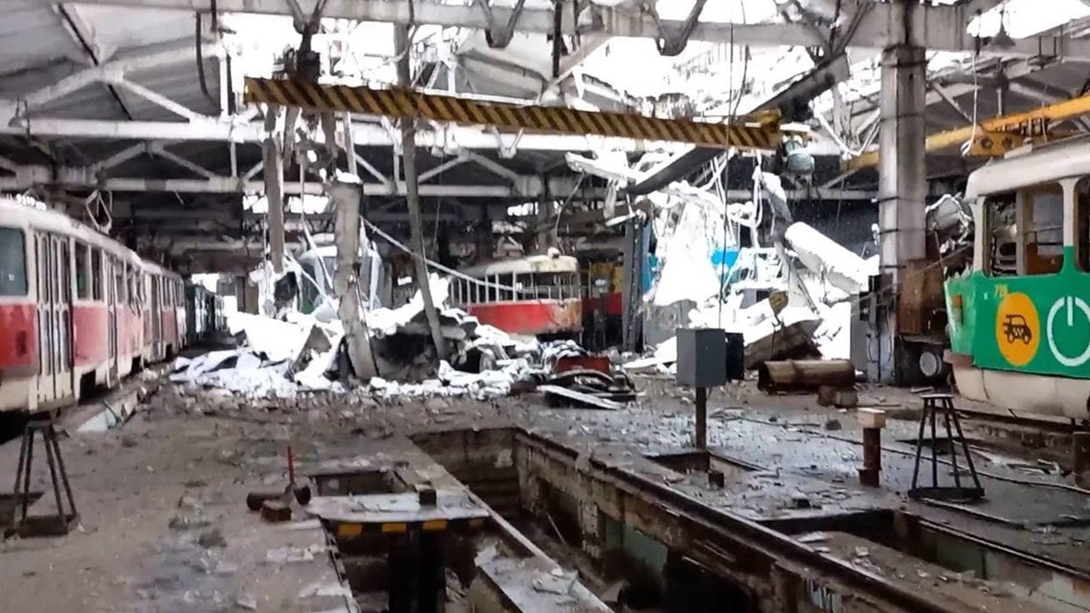 В Харькове оккупанты уничтожили все трамваи
