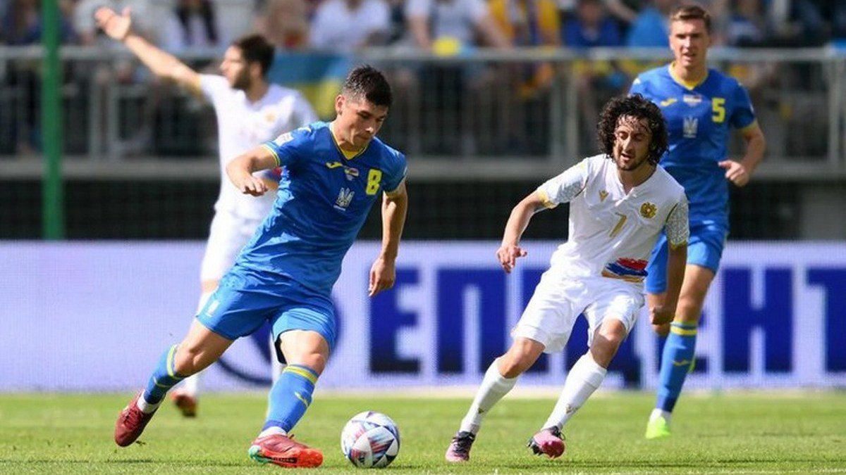 Украина сыграла с Арменией в матче Лиги наций УЕФА