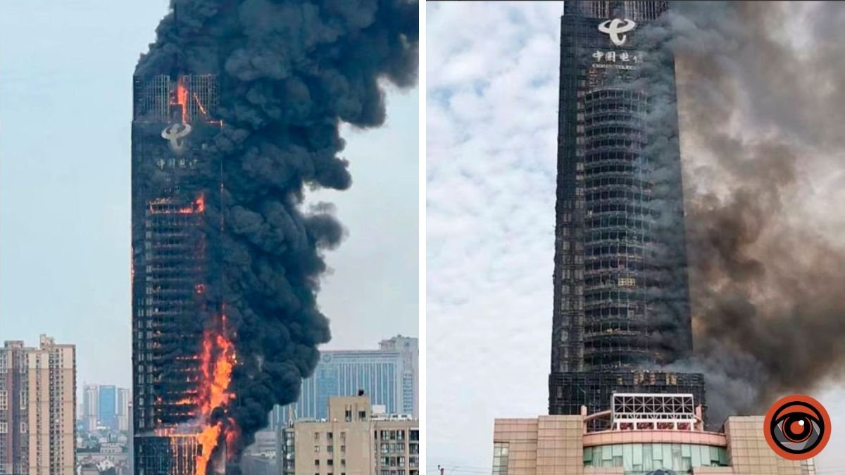 Пожежа в Китаї: повністю згорів 200-метровий хмарочос