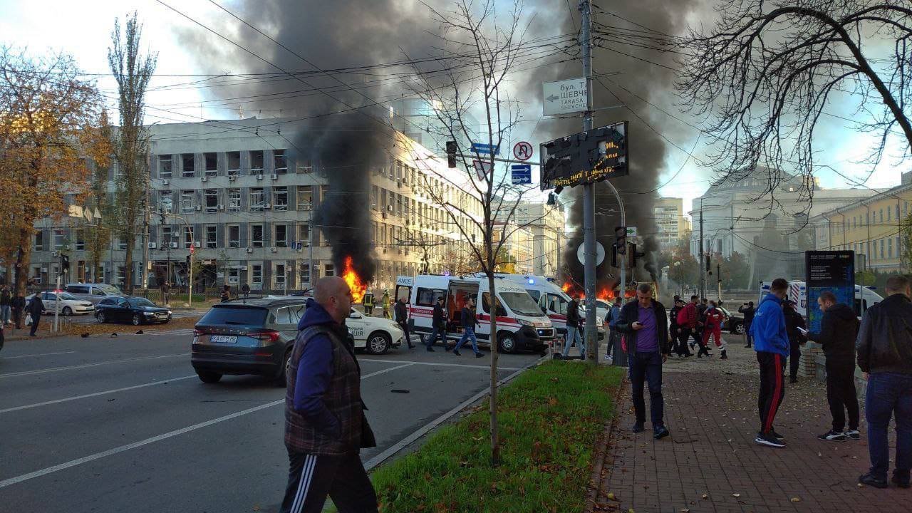 Ракетный удар по Киеву попал в прямой эфир BBC
