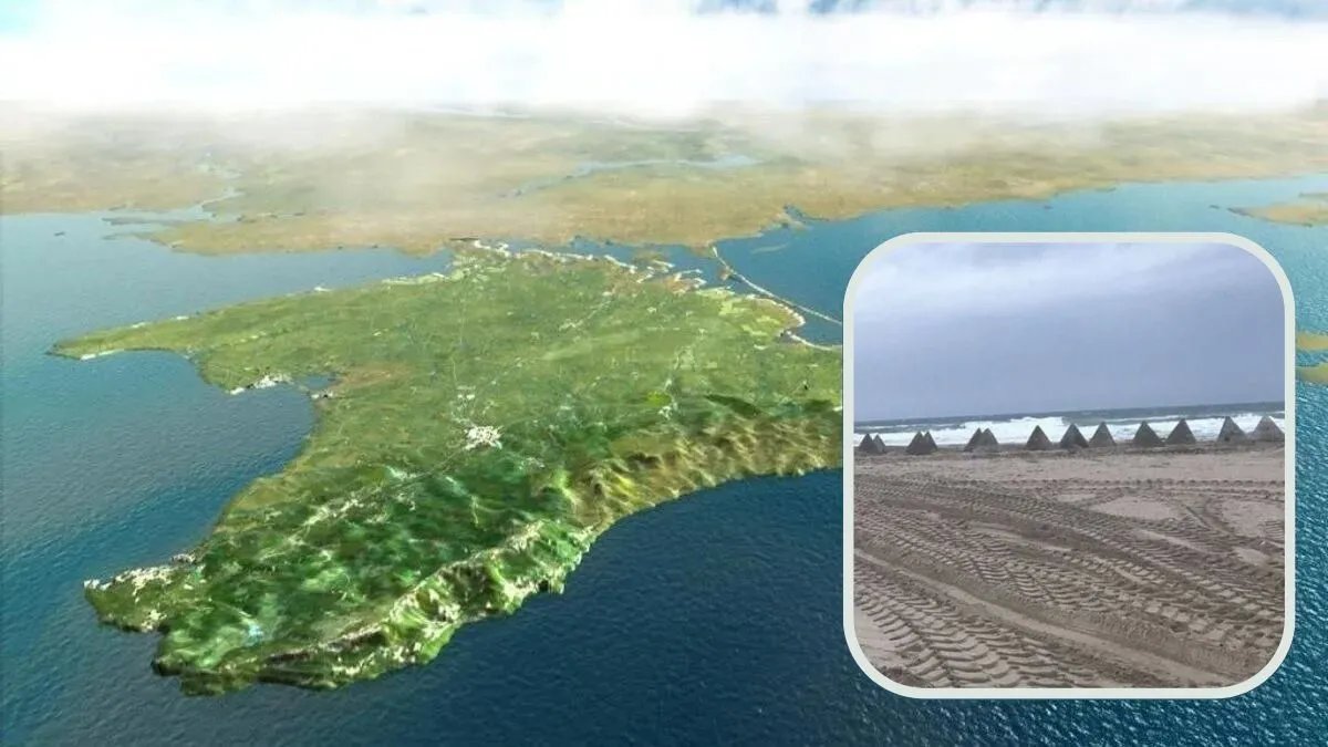 В Криму окупанти будують оборонні споруди на пляжах