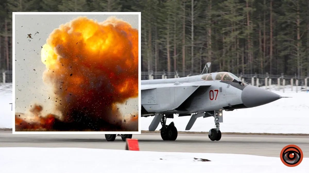 В Беларуси загорелся российский носитель ракет «Кинжал» МиГ-31