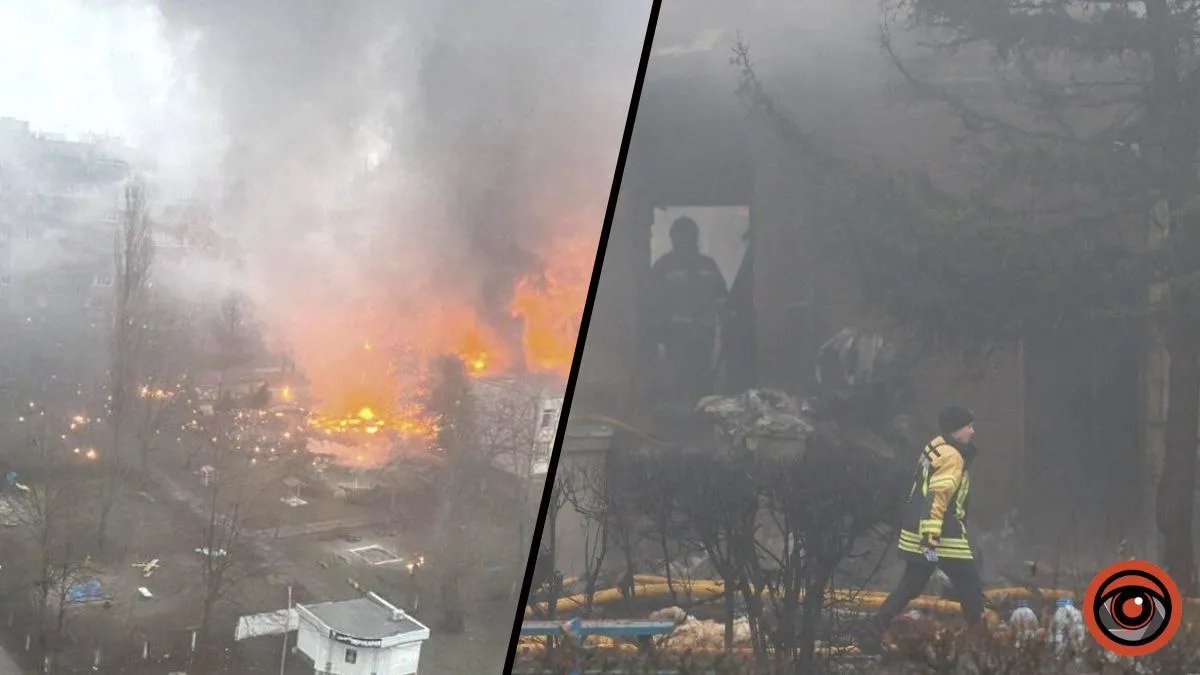 Как выглядит место трагедии вертолёта в Броварах: фото с места падения