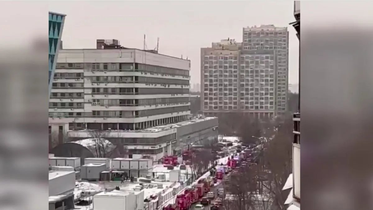 В Москве загорелся офис пропагандистского телеканала: детали и видео
